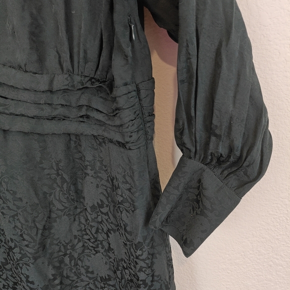 & Other Stories Gathers Long Sleeves Floral Jacquard Mini Dress Size 4 - Picture 11 of 14